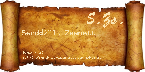 Serdült Zsanett névjegykártya