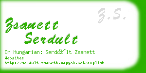 zsanett serdult business card