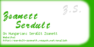 zsanett serdult business card